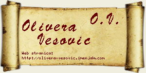 Olivera Vesović vizit kartica